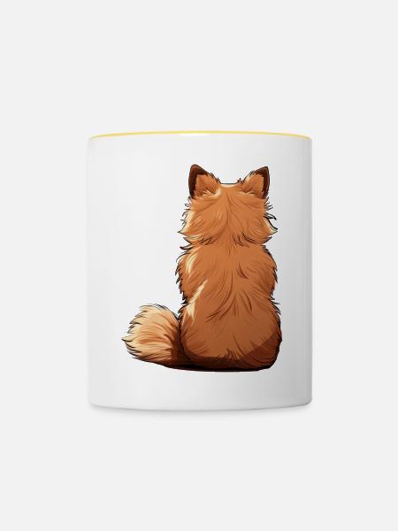 Pommern - Tasse zweifarbig - Weiß/Gelb