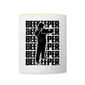 Apiculteur - Mug contrasté - blanc/jaune - Devant