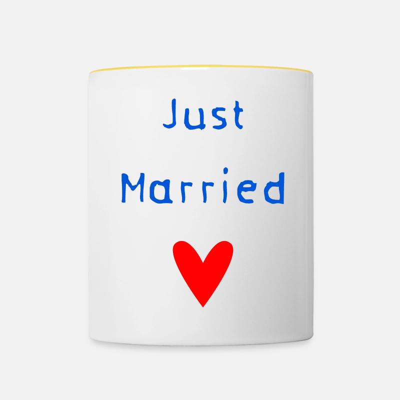 EVJF. MARIEE. TEAM. TEAM MARIEE. FUTURE MARIEE - Mug contrasté - blanc/jaune