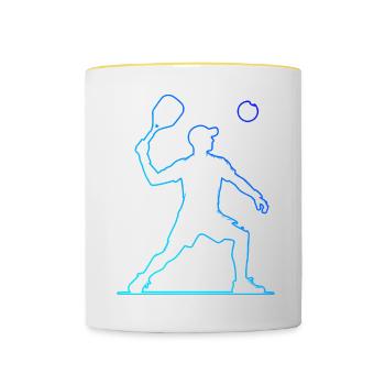 Racquetball Women's Men's Racquetball Games - Contrasting Mug - white/yellow - Front