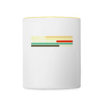 Retro Vintage Berlin Tempelhof-Schöneberg - Tasse zweifarbig - Weiß/Gelb - Vorne