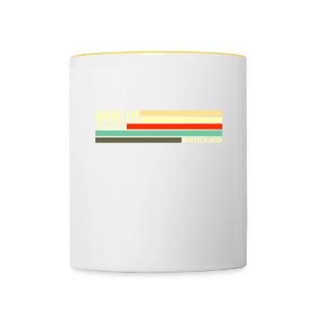 Retro Vintage Berlin Neukölln - Tasse zweifarbig - Weiß/Gelb - Vorne