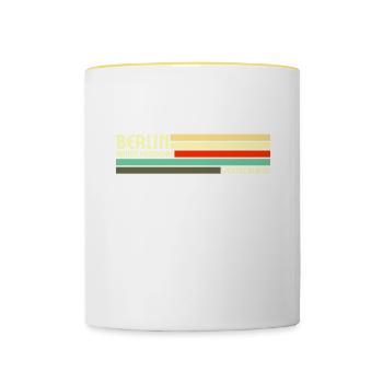 Retro Vintage Berlin Reinickendorf - Tasse zweifarbig - Weiß/Gelb - Vorne
