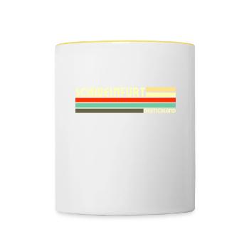 Retro Vintage Schweinfurt - Tasse zweifarbig - Weiß/Gelb - Vorne