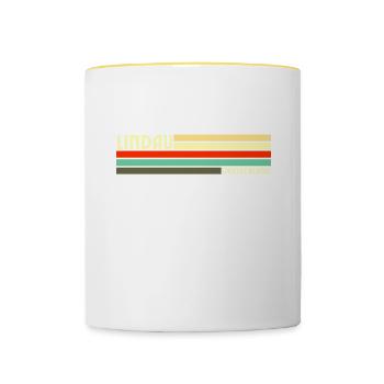 Retro Vintage Lindau - Tasse zweifarbig - Weiß/Gelb - Vorne