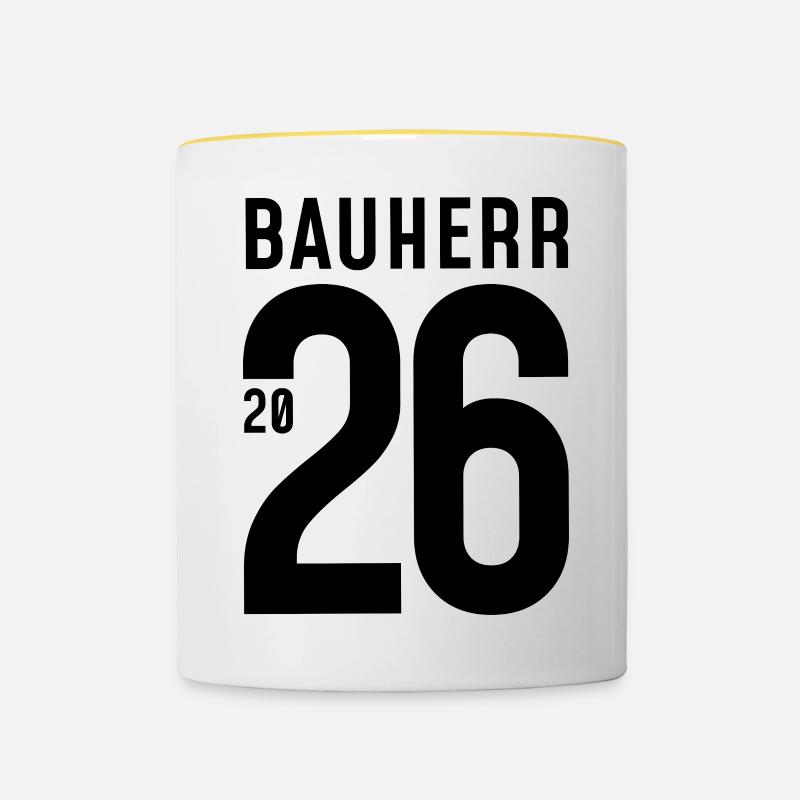Builder 2026 - large number - Contrasting Mug - white/yellow
