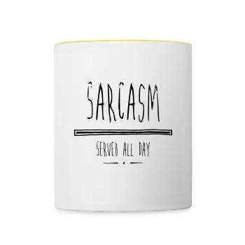 Sarcasm - Tasse zweifarbig - Weiß/Gelb - Vorne