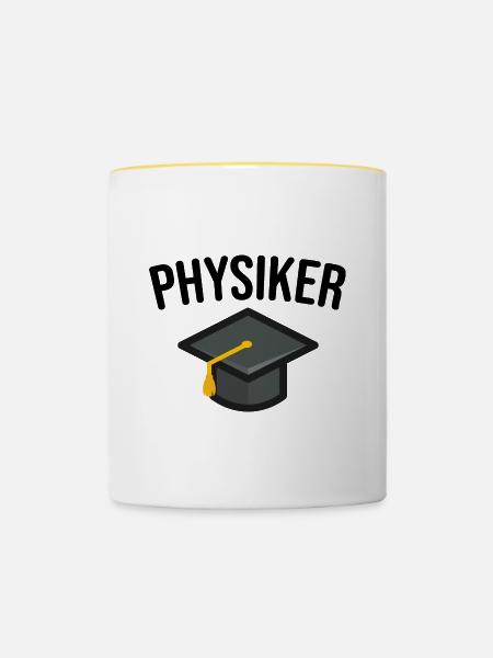 Physiker - Tasse zweifarbig - Weiß/Gelb