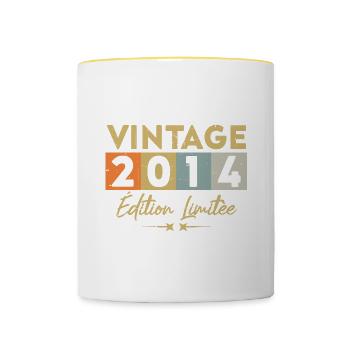 Vintage 2014 Édition Limitée - Mug contrasté - blanc/jaune - Devant