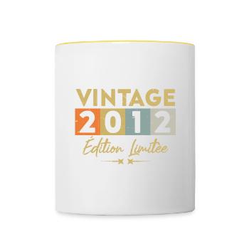 Vintage 2012 Édition Limitée - Mug contrasté - blanc/jaune - Devant