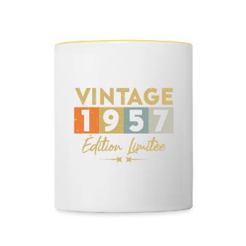 Vintage 1957 Édition Limitée - Mug contrasté - blanc/jaune - Devant