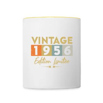 Vintage 1956 Édition Limitée - Mug contrasté - blanc/jaune - Devant