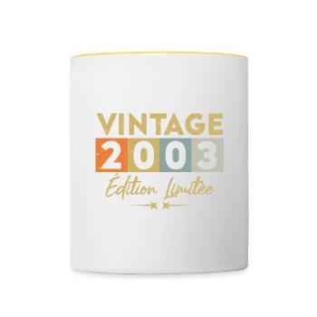 Vintage 2003 Édition Limitée - Mug contrasté - blanc/jaune - Devant