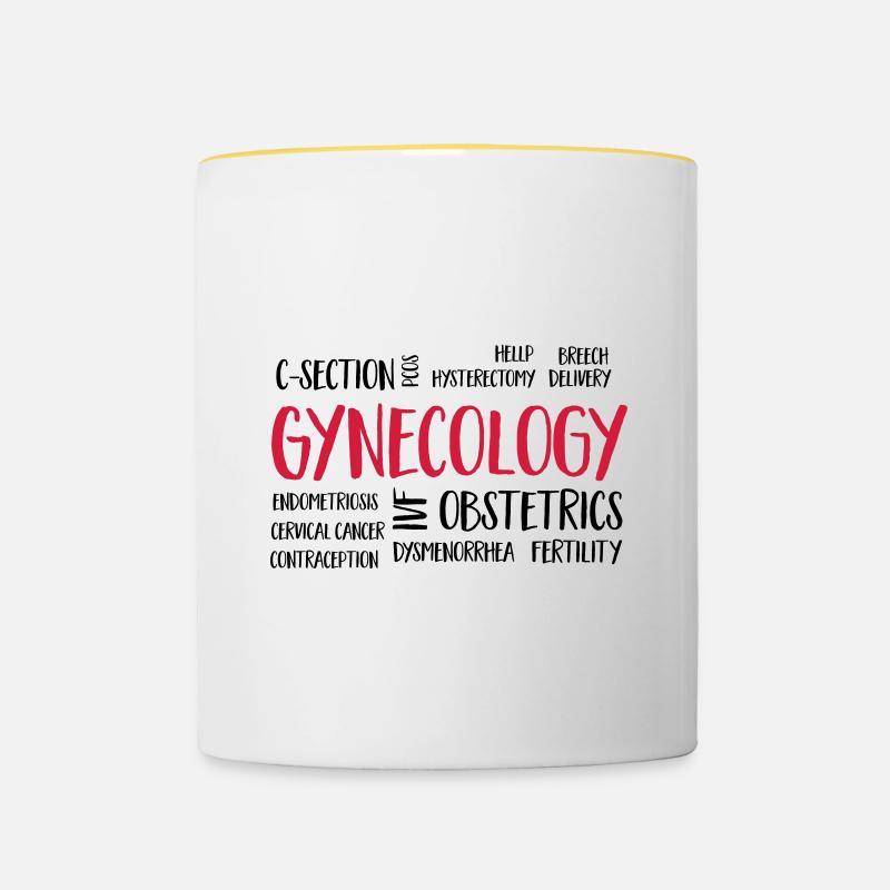 gyncloudeng - Contrasting Mug - white/yellow