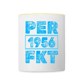 1956 - Tasse zweifarbig - Weiß/Gelb - Vorne