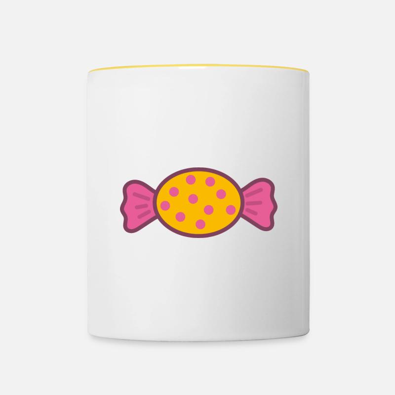 Sweet Sweets - Contrasting Mug - white/yellow