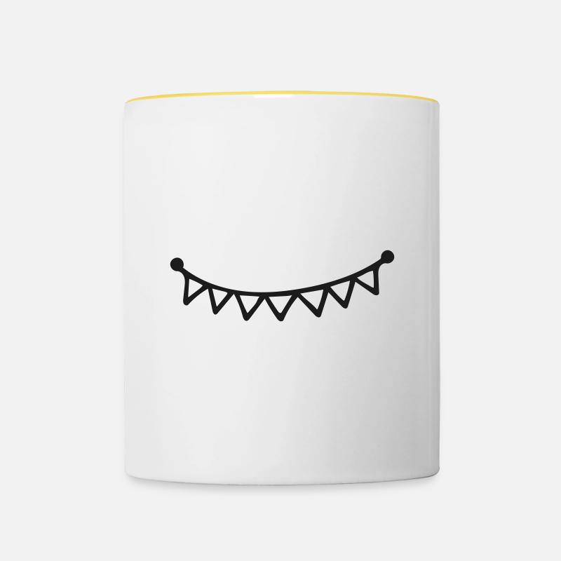 Decoration Celebration - Contrasting Mug - white/yellow