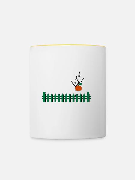 Gartenzaun picket fence - Tasse zweifarbig - Weiß/Gelb