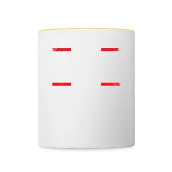 Wine-fan-drinking lover design For scrubbers - Contrasting Mug - white/yellow - Front