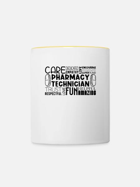 Apothekentechniker Techniker Coole Geschenkidee - Tasse zweifarbig - Weiß/Gelb