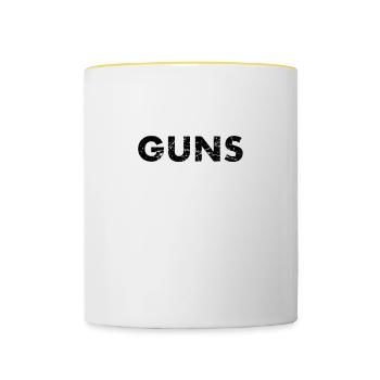 Rendre nos armes illégales et nous le ferons - Mug contrasté - blanc/jaune - Devant