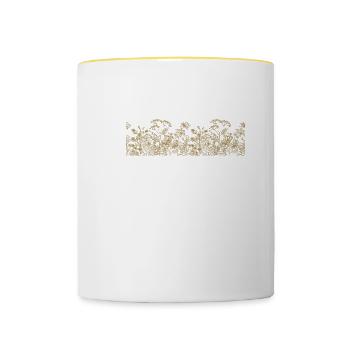 Verbreiten Sie Freundlichkeit Wie Wildflowers - Tasse zweifarbig - Weiß/Gelb - Vorne