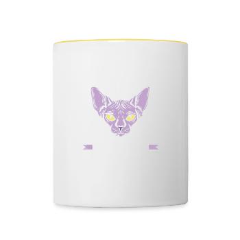 I'm not weird, I'm limited edition for - Contrasting Mug - white/yellow - Front
