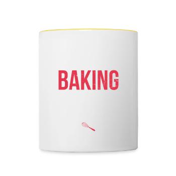 Cookie Baking Crew For Bakers Or Baking Fans - Contrasting Mug - white/yellow - Front