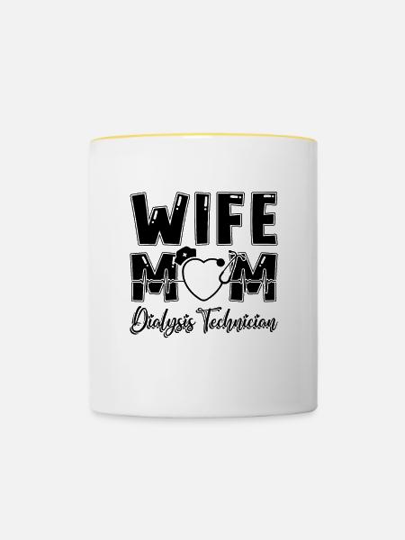 Dialysetechniker Nephrologie Dialyse Geschenkidee - Tasse zweifarbig - Weiß/Gelb