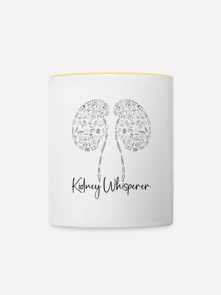 Dialysetechniker Nephrologie Dialyse Geschenkidee - Tasse zweifarbig - Weiß/Gelb