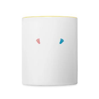 Keep The Gender, Nanny Loves You For - Contrasting Mug - white/yellow - Front