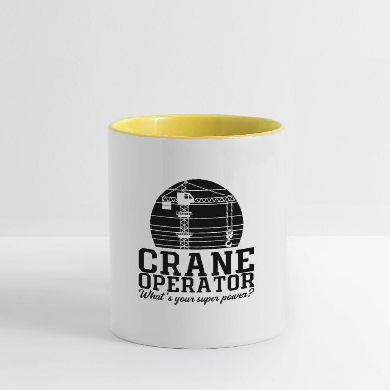 Crane operator Crane driver Construction worker Gift idea Contrasting Mug