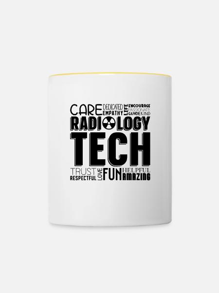Röntgentechniker Krankenhaus Coole Geschenkidee - Tasse zweifarbig - Weiß/Gelb