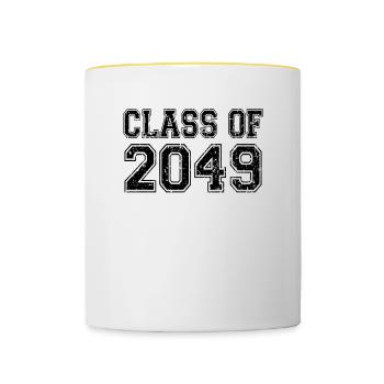 Class Of 2049 - Contrasting Mug - white/yellow - Front