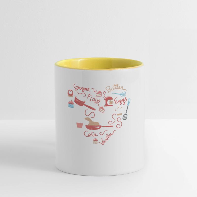 Herz-backen-design Für Bäcker Oder Backfans Tasse zweifarbig