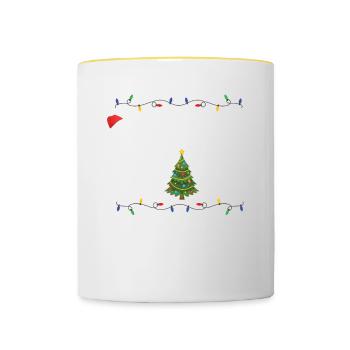 Nanny Claus Design pour grand-mère grand-mère - Mug contrasté - blanc/jaune - Devant