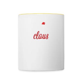 Nanny Claus Design pour grand-mère grand-mère - Mug contrasté - blanc/jaune - Devant