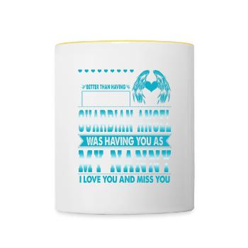 The only thing that is better than you than mine - Contrasting Mug - white/yellow - Front