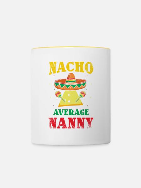 Nacho, Durchschnittliches Kindermädchen Für - Tasse zweifarbig - Weiß/Gelb