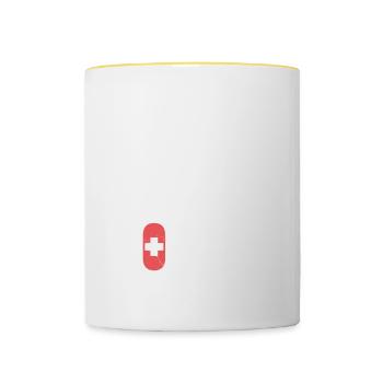 Black Nurse Rock For Den - Contrasting Mug - white/yellow - Front
