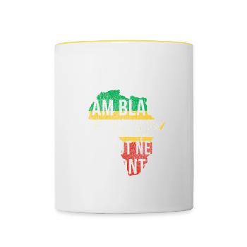 Solange Ich Schwarz Bin, Bin Ich Historisch - Tasse zweifarbig - Weiß/Gelb - Vorne