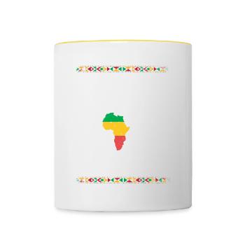 B Steht Für Schwarz Und Brillant Für Pride African - Tasse zweifarbig - Weiß/Gelb - Vorne