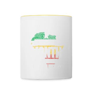 Ich Will Keine Schwarze Geschichte Für Pride - Tasse zweifarbig - Weiß/Gelb - Vorne