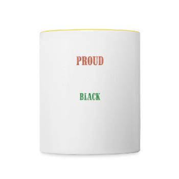 Stolzes Hbcu-schwarzes Für Stolzen Afroamerikaner - Tasse zweifarbig - Weiß/Gelb - Vorne