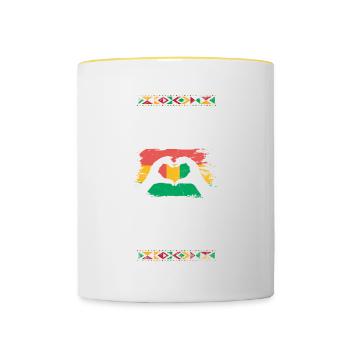 Love Black People Like You Love Black For - Contrasting Mug - white/yellow - Front