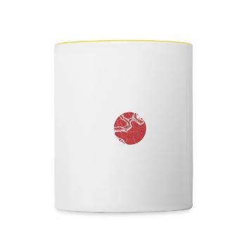 Nehmen Sie Sich Zeit, Es Ist Der Schnellste Weg, - Tasse zweifarbig - Weiß/Gelb - Vorne