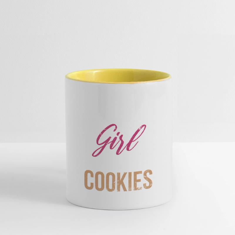 Nur Ein Mädchen, Das Kekse Zum Bäcker Oder Backen Tasse zweifarbig