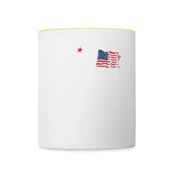 Dieses Design Der Nation Us-flagge Für Die - Tasse zweifarbig - Weiß/Gelb - Vorne