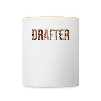 Rédacteur - Mug contrasté - blanc/jaune - Devant