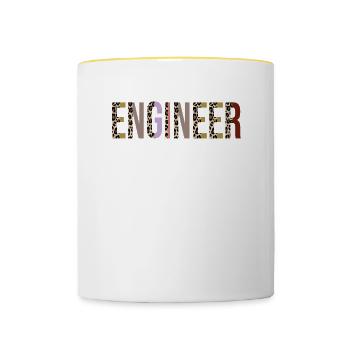 Ingenieur - Tasse zweifarbig - Weiß/Gelb - Vorne
